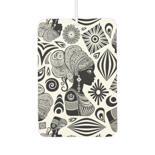 African Girl Portrait Tribal Tattoo Luchtverfrisser (Voorkant)