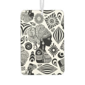 African Girl Portrait Tribal Tattoo Luchtverfrisser (Achterkant)