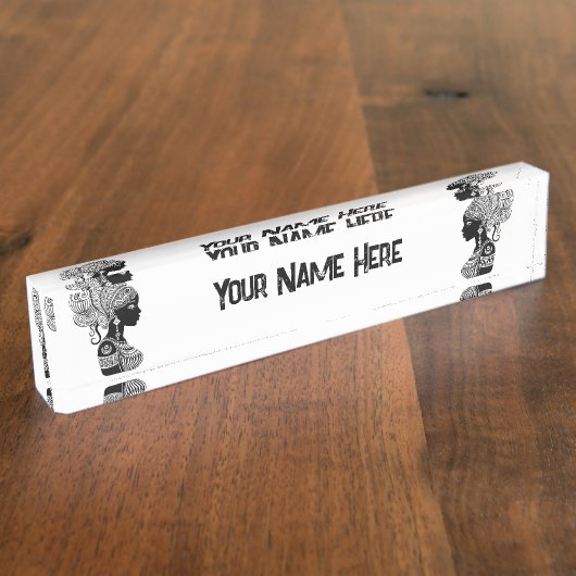 African Girl Portrait Tribal Tattoo Naambordje (Zijkant)