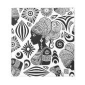 African Girl Portrait Tribal Tattoo Notitieblok (Voorkant)