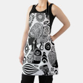 African Girl Portrait Tribal Tattoo Schort (Insitu)