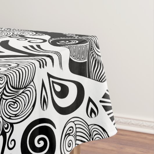 African Girl Portrait Tribal Tattoo Tafelkleed (Voorbeeld)