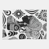 African Girl Portrait Tribal Tattoo Theedoek (Horizontaal)