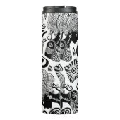 African Girl Portrait Tribal Tattoo Thermosbeker (Achterkant)