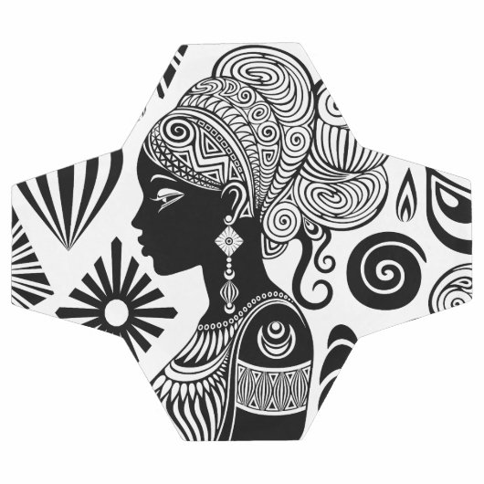 African Girl Portrait Tribal Tattoo Voetbal (Enkel)