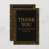 African Gold Kente Baby shower bedankkaart (Voorkant / Achterkant)