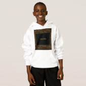 African Gold Kente Kinder’ Hoodie (Voorkant volledig)