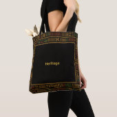 African Gold Kente Pattern Canvas tas (Dichtbij)