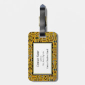 African Golden Kente Bagagelabel (Achterkant verticaal)