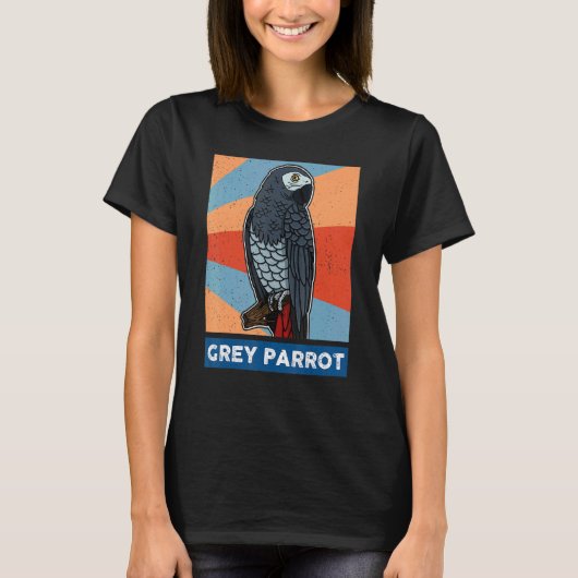 African Gray Parrots Biologist Ornithologist Birdw T-shirt (Voorkant)