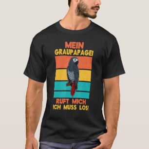 African Gray Parrots Biologist Ornithologist Birdw T-shirt