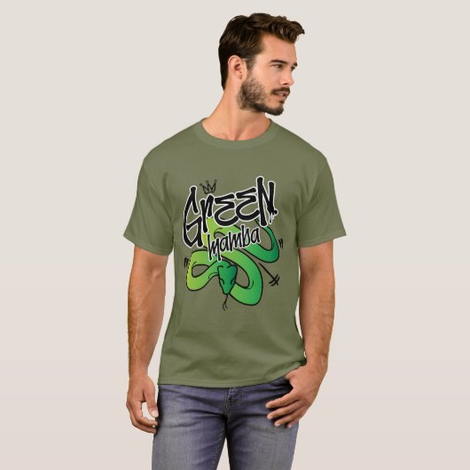 African Green Mamba T-shirt (Voorkant volledig)