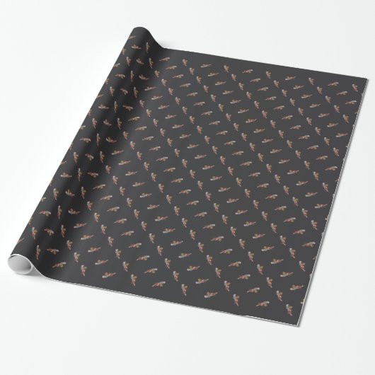 African Grey Christmas Cadeaupapier (Uitgerold)