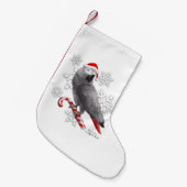 African Grey Christmas Stocking Kleine Kerstsok (Voorkant (Hangend))
