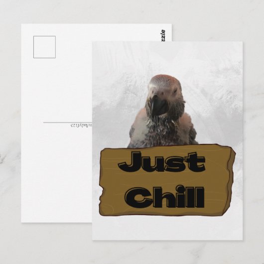 African grey papegaai, Postcrossing Briefkaart (Voorkant / Achterkant)