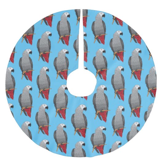 African grey parrot cartoon illustration kerstboom rok (Voorkant)
