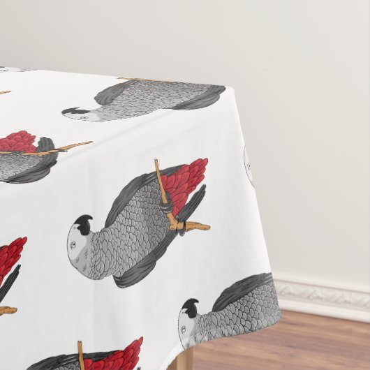 African grey parrot cartoon illustration tafelkleed (Voorbeeld)