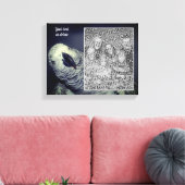 African Grey Parrot Creëer Uw eigen foto Canvas Afdruk (Insitu (Woonkamer))