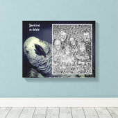 African Grey Parrot Creëer Uw eigen foto Canvas Afdruk (Insitu (Houten vloer))