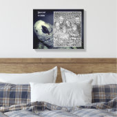 African Grey Parrot Creëer Uw eigen foto Canvas Afdruk (Insitu (Slaapkamer))