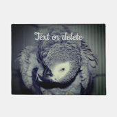 African Grey Parrot Cute Bird 2 Personalized  Deurmat (Voorkant)