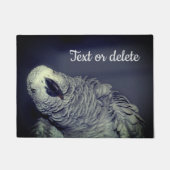 African Grey Parrot Cute Bird Personalized  Deurmat (Voorkant)