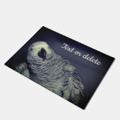 African Grey Parrot Cute Bird Personalized  Deurmat (Schuin)