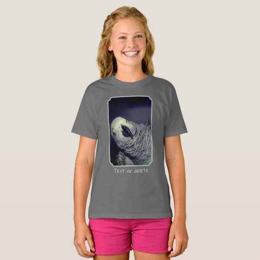 African Grey Parrot Cute Bird Personalized T-shirt (Voorkant volledig)