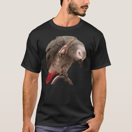 African Grey Parrot Einstein Funny Quotes T-Shirt (Voorkant)