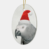 African Grey Parrot in een Santa Hat Ornament (Links)