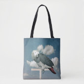 African Grey Parrot op een canvas tas (Voorkant)
