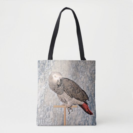African Grey Parrot op een canvas tas (Voorkant)