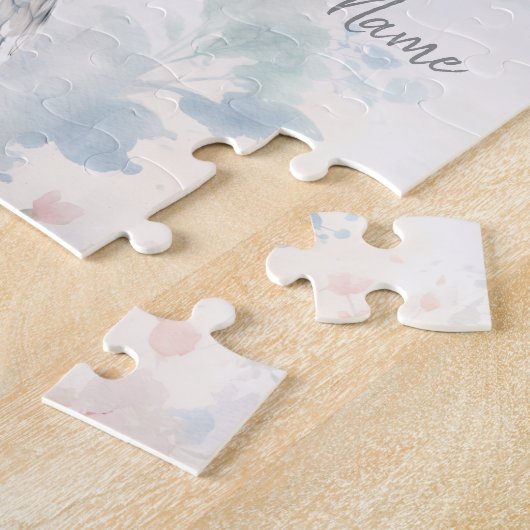 African Grey Parrot Pastel Floral  Legpuzzel (Zijkant)