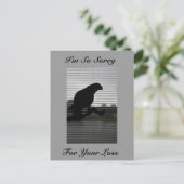 African Grey Parrot Silhouette Sympathy Briefkaart (Staand voorkant)