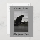 African Grey Parrot Silhouette Sympathy Briefkaart (Voorkant / Achterkant)