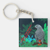 African grey parrot sleutelhanger (voorkant)