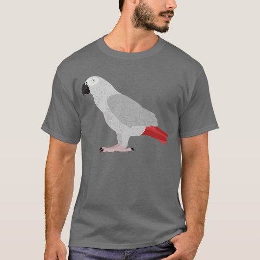 African Grey Parrot T-shirt (Voorkant)