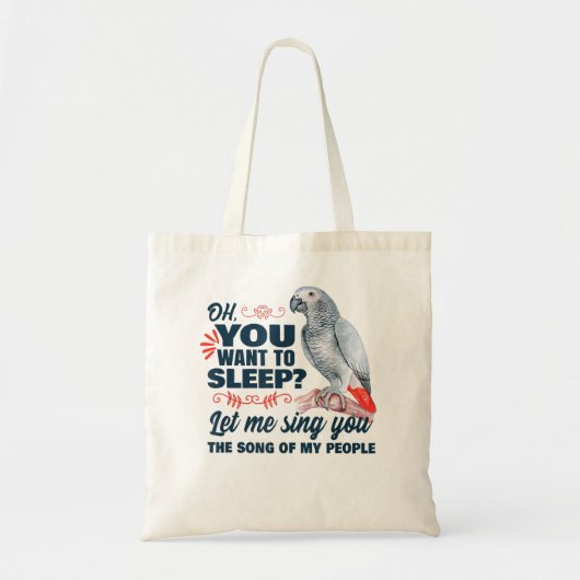 African grey parrot tote bag (Voorkant)