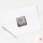 African grey parrot vierkante sticker (Envelop)