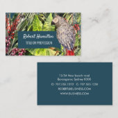 African Grey Parrot waterverf schilderij Visitekaartje (Voorkant / Achterkant)