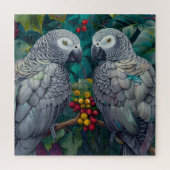 African Grey Persimmon-Berry Duet Legpuzzel (Verticaal)