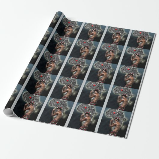 African Groove Thing Cadeaupapier (Uitgerold)