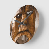 African Hand Carved Mask Ronde Klok (Hoek)