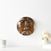 African Hand Carved Mask Ronde Klok (Huis)