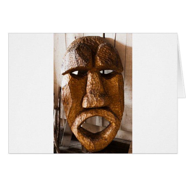 African Hand Carved Masker (Voorkant Horizontaal)