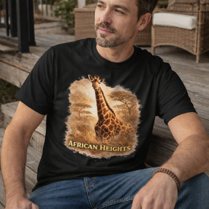 African Heights Giraffe   Afrikaanse Wilde Dieren  Tri-Blend Shirt