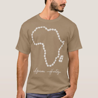 African Heritage Cowrie kaart T-shirt