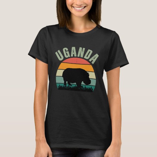 African Hippos in Uganda Hippopotamus Safari T-shirt (Voorkant)