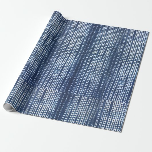 African Indigo Mudcloth Cadeaupapier (Uitgerold)
