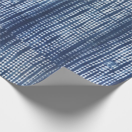 African Indigo Mudcloth Cadeaupapier (Hoek)